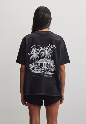 Pegador OIA HEAVY OVERSIZED TEE - T-shirts print - vintage black