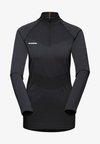TRIFT HALF ZIP LONGSLEEVE WOMEN - Hosszú ujjú felső - black