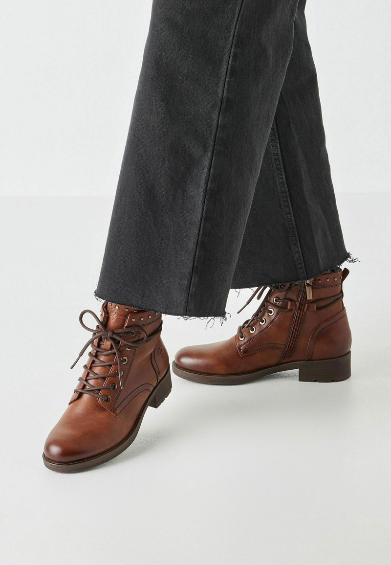 Tamaris Bottines de cowboy / motard - cognac