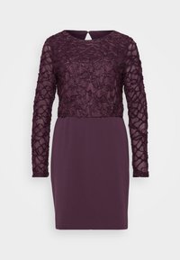 VMELGA SHORT GLITTER DRESS  - Džersio suknelė - plum perfect