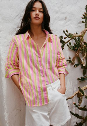Next, Skjortebluser - pink yellow white stripe