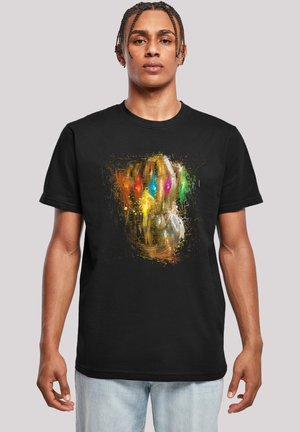 F4NT4STIC MARVEL AVENGERS ENDGAME INFINITY GAUNTLET SPLATTER - T-shirt print - black