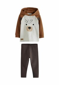 Next SET REGULAR FIT - Mikina - brown bear