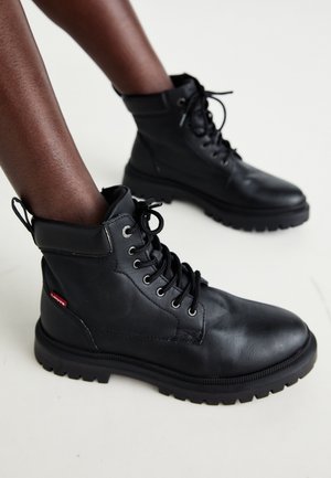 LENNOX - Lace-up ankle boots - full black