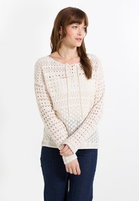 Pullover - blanc casse