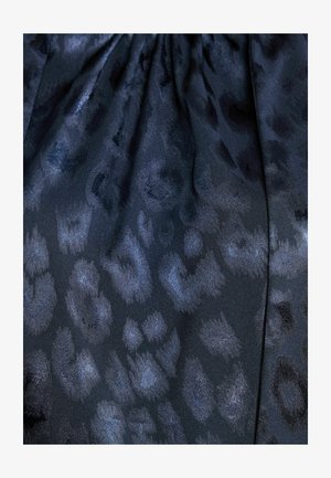 Love & Roses, ANIMAL PRINT SATIN JAQCUARD TIE NECK SLEEVESS TOP - Bluse - navy