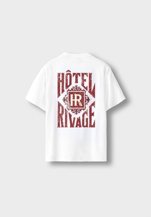 Burocs, OVERSIZE HOTEL EMBLEM - Μπλουζάκι με στάμπα - white