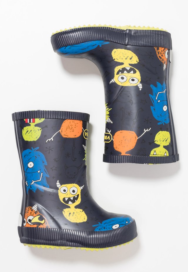 CLASSIC INDIE MONSTERS - Gummistiefel - navy/lime