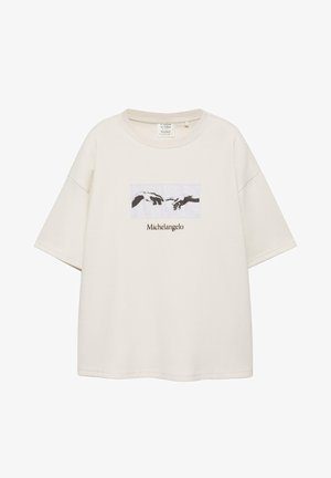 PULL&BEAR, T-shirts print - beige