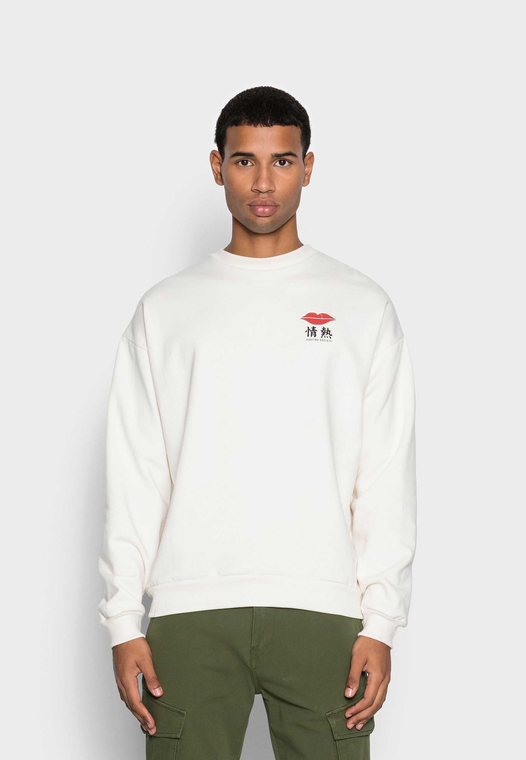 Uomo Up7ct Kaotiko CREW LIPS JAPAN - Felpa - ivory/avorio Uomo Up7ct Kaotiko CREW LIPS JAPAN - Felpa - ivory/avorio