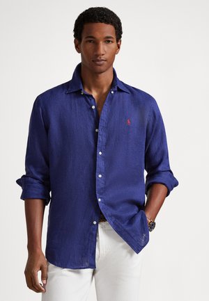 CUSTOM FIT LINEN SHIRT - Πουκάμισο - new classic navy