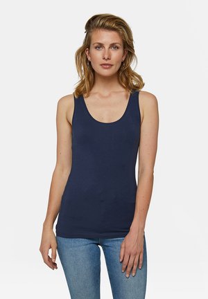WE FASHION DAMEN-TOP AUS BIO-BAUMWOLLE - Top - dark blue