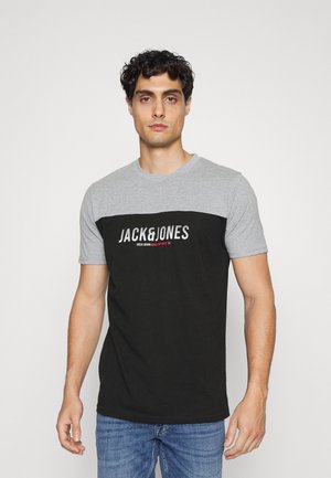Jack & Jones JJEDAN BLOCKING TEE O NECK - T-shirt con stampa - black