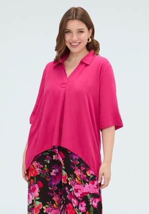 Fiorella Rubino, BLUSA BOXY CON COLLO POLO - Blouse - fucsia