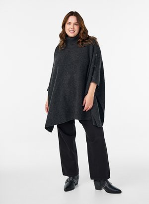 Zizzi, Plašt - dark grey melange