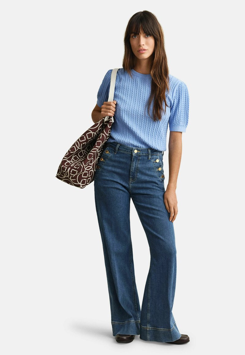 GANT SHORT SLEEVE - Triko s potiskem - hydrangea blue