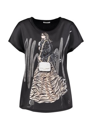 WOW ROUND - Print T-shirt - black