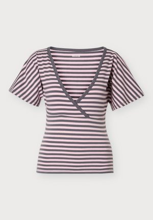 Hollister Co., BATWING - Обикновена тениска - light pink/grey