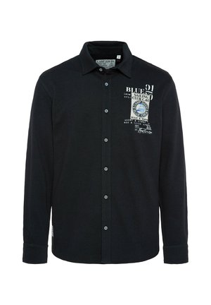 Camp David AUS STRUKTURIERTEM - Shirt - navy