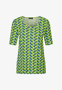 Ausgewählt, green/blue/yellow patterned