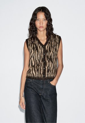 Vest - dark brown