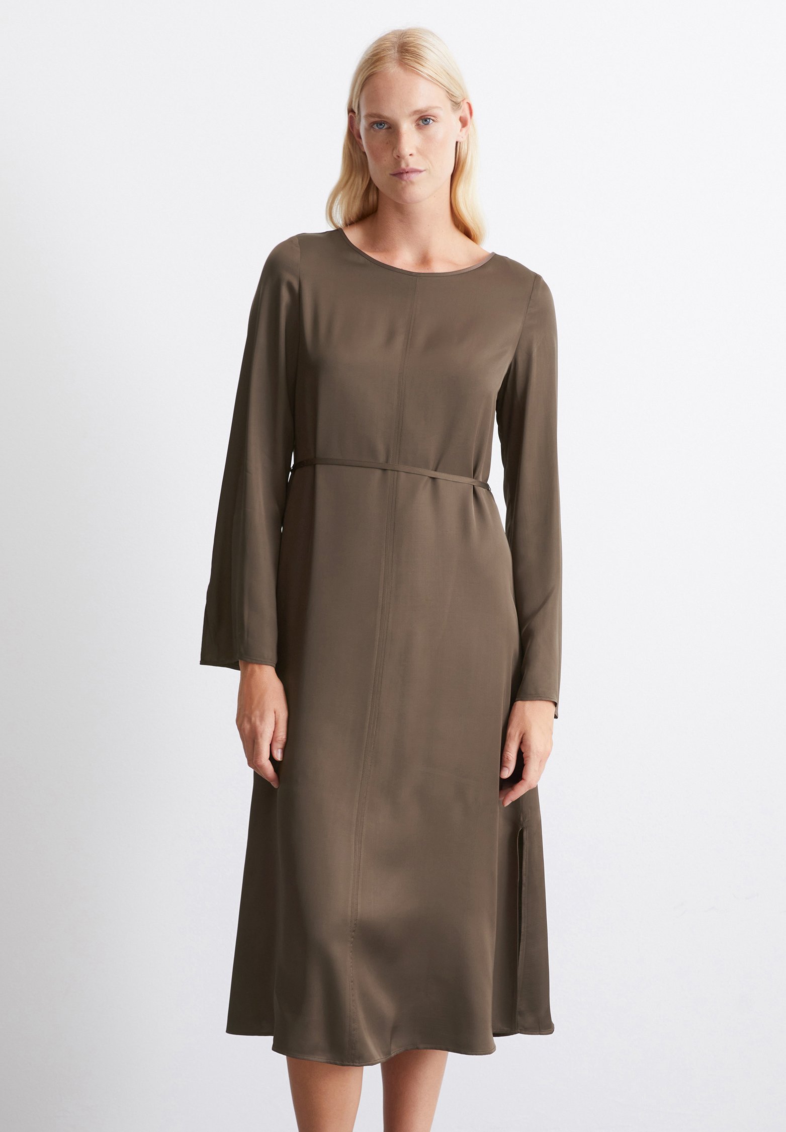 sachin and babi light blue dress Retro 50s Ankle Length Dress with Boat Neck and V Back DV2061