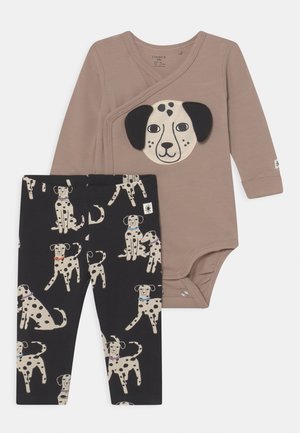 WRAP DALMATIAN SET UNISEX - Leggings - Trousers - off black