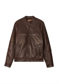 Chaqueta de cuero sintético - marron foncé