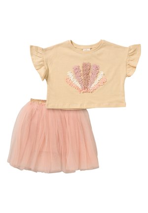 MUSCHEL SET - A-snit nederdel - beige rosa c