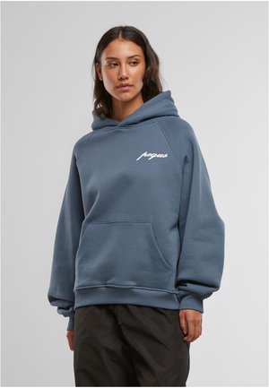 Kapucnis pulóver - petrol