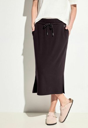 Bleistiftrock - mottled dark red