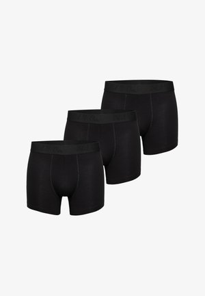 Set van zwarte katoenen boxershorts, met een elastische tailleband met een subtiele merklogo, een zachte textuur en een getailleerd ontwerp.