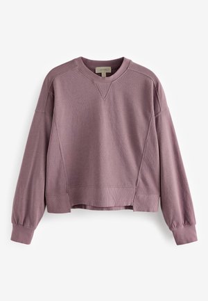 RAW HEM DETAIL WASHED CREW NECK - Melegítőfelső - fluroscent purple