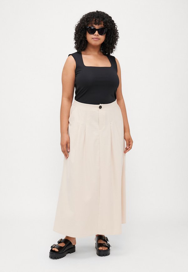 CARCALAZA LONG PLEAT SKIRT - Pleated skirt - oxford tan4