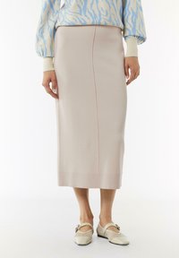 comma casual identity Bleistiftrock - helles beige