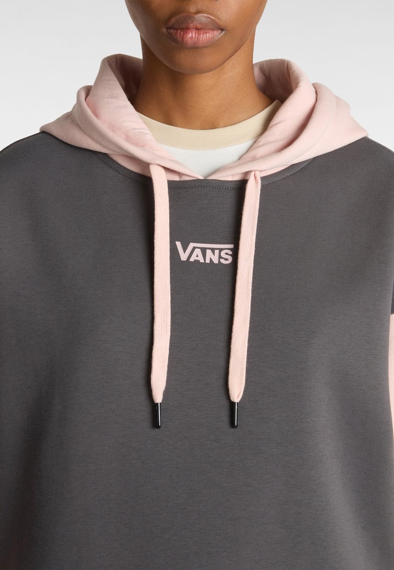 Vans COLORBLOCK OVERSIZED HOODIE - Mikina s kapucí - asphalt sepia rose