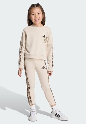 adidas Performance, LG AN 3 STRIPES SET - Leggings - crystal linen/multicolor/dark brown
