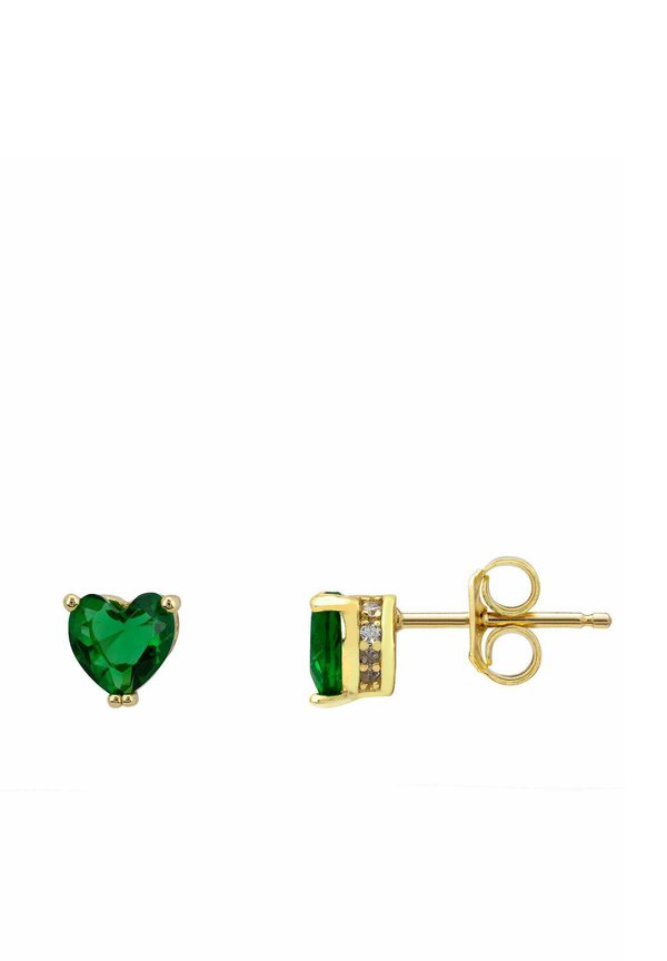 ASSCHER CUT HEART STUD EMERALD - Earrings2