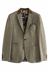 SLIM FIT HERRINGBONE - Sakko - taupe