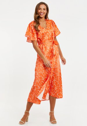 BELTED - Day dress - orange