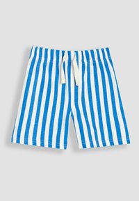 Blå og hvide stribede shorts lavet af blød bomuld. Har en elastisk talje med snor. Regular fit med lige ben design.