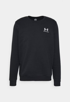 Under Armour ESSENTIAL CREW - Športni pulover - black/white