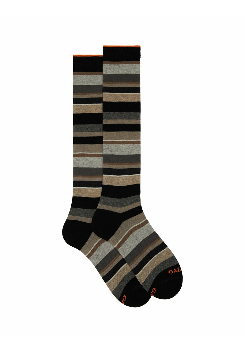 Gallo STRIPES - Calzettoni - nero panna