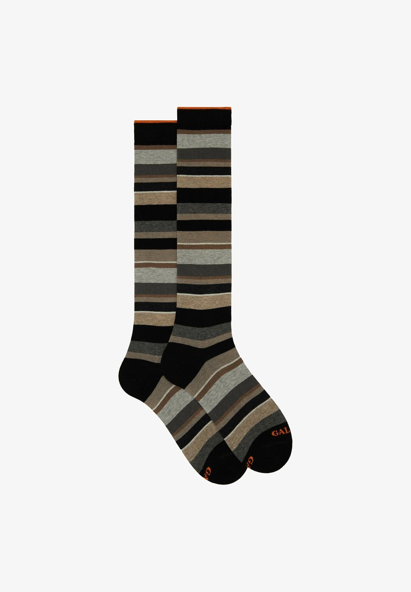Gallo STRIPES - Calzettoni - nero panna