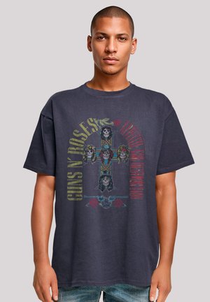 GUNS N' ROSES SKULL ROCK BAND MERCH - Print T-shirt - navy