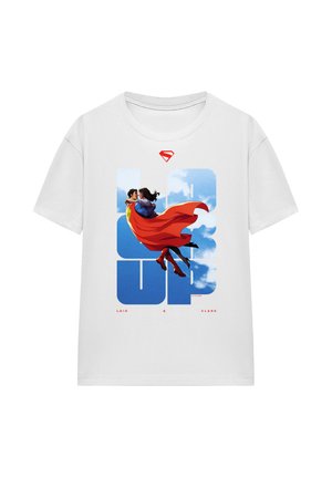 Cotton Soul, SUPERMAN 2025 SUPERMAN LOIS LOOK UP - Print T-shirt - white