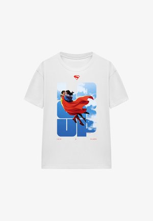 Cotton Soul, SUPERMAN 2025 SUPERMAN LOIS LOOK UP - Print T-shirt - white