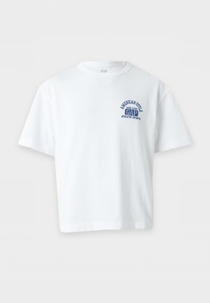 GAP, ARCHIVE LOGO CROPPED TEE - T-shirt imprimé - fresh white