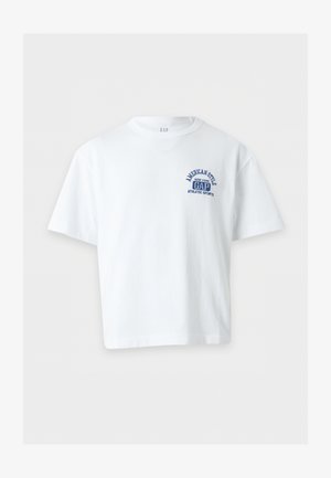 GAP, ARCHIVE LOGO CROPPED TEE - T-shirt imprimé - fresh white