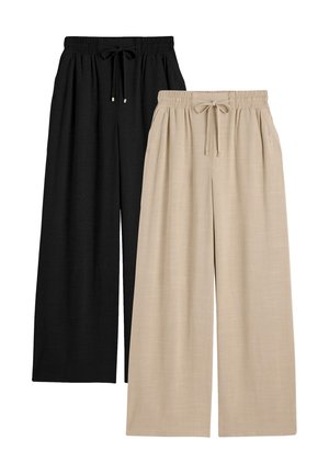 Lipsy, 2 PACK PETITE FIT - WIDE TOUCH OF  - Broek - black nude